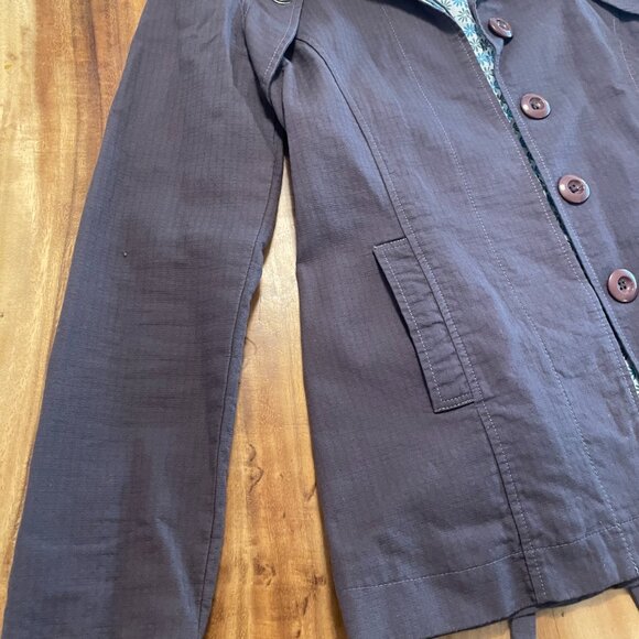 Womens 3 Three Stones Coat Utility Jacket Grey Size Small - Picture 3 of 13